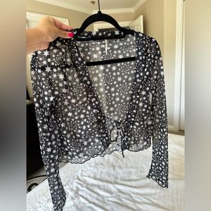 Shear Starry Crop Top